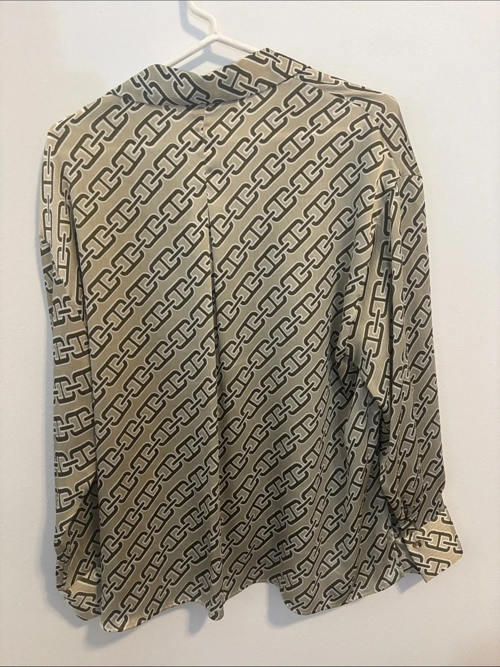 Zara Chain-Print Button-Up Shirt - Picture 3 of 5